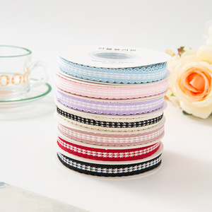 Custom Gekleurde Eco-Vriendelijke Geweven Geruit Lint Voor Bruiloft & Kerst Geschenkverpakking En Decoratie - Product Image 4