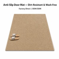 Tapis de zone durable à boucles, aspect sisal, couleur kaki, tapis moderne minimaliste pour entrée, tapis antidérapant pour zones à fort trafic