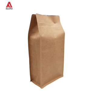 Personnalisé 1Lb/2Lb/5 Lb Papier Kraft Rescellable Tiennent le Sac de Café Avec La Bande Refermable - Product Image 1