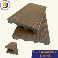 Planche de terrasse en WPC à âme pleine, surface co-extrudée, grain de bois 3D, imperméable, revêtement de sol extérieur pour parc, terrasse, balcon