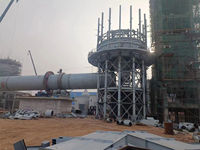 Horno de doble eje de 100-1600 TPD de capacidad para la fabricación de cemento con baja emisión de NOx, combustión mixta de gas natural/gas de carbón, engranaje de cojinete central