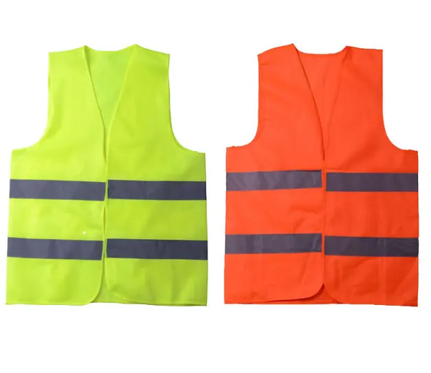 Security Roadway workers Yellow Mesh America EN20471 Class 3 High Visibility Fluorescent Green Reflective Safety Vest