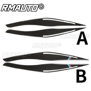 RMAUTO 2 Piezas Cubiertas Decorativas para Faros Delanteros de Fibra de Carbono Real, Adhesivos para BMW E90 F30 F10, Accesorios para Automóviles - Product Image 3