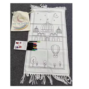 Muslim prayer mat Children DIy painting prayer mat Muslim Prayer rug for Eid festival gifts