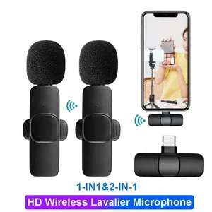 Smart Home <b>Microphone</b> for Android Cameras <b>Wireless</b> <b>Microphone</b> for Interviews Vlog Noise Cancelling Lavalier <b>Microphone</b> - Product Image 2