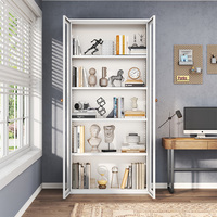 Bibliothèque Contemporaine en Acier et Verre pour Appartement, Bureau – Meuble de Designer Moderne, Étagère sur Pied
