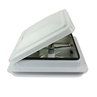 Évent de toit de camping-car 14 "Ventilateur de puissance 12 volts avec couvercle blanc Anneau de garniture intérieure W en stock