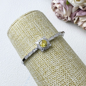 SPJ a basso prezzo scintillante 925 in argento Sterling bracciale gioielli in zircone cubico giallo rosa pietra diamante bracciali Tennis <span class=keywords><strong>donna</strong></span> - Product Image 3