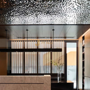 Ceiling Panel China for Sale New Sus Color Wave Hotel China-Made Middle Hammered Pattern Metal Corrugated Stainless Steel Sheet - Product Image 3