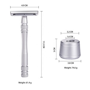 มีดโกนหนวดสำหรับผู้ชายแบบใช้มือมีดโกนปลอดภัยสองขอบใบมีดแบบคลาสสิกของ fyd - Product Image 1