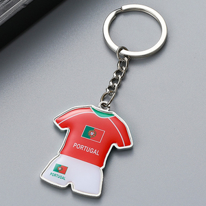 Llavero con bandera de equipo de metal, productos de Catar, Jersey, balón de fútbol, <span class=keywords><strong>2022</strong></span> - Product Image 2