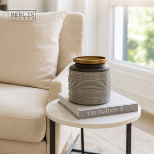 मेर्लिन लिविंग क्रैकल ग्ज फूल vase प्रकाश विलासिता सजावट सिरेमिक वज घर के सजावट के लिए सिरेमिक फूलदान - Product Image 6