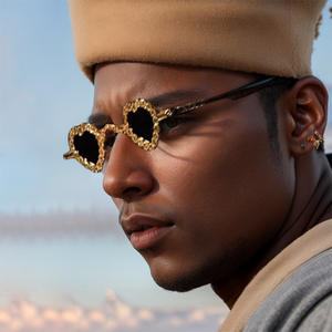 แว่นกันแดดไรน์สโตนรูปหัวใจสำหรับผู้หญิง UV400 กรอบพีซีคลาส 2 แว่นกันแดดแฟชั่นปาร์ตี้สวมใส่กลางแจ้ง - Product Image 3