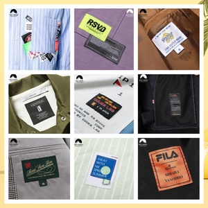 Thiết Kế Tùy Chỉnh Logo Thương Hiệu Tag Trang Phục Vải Dệt Cổ Nhãn Hàng May Mặc Logo Áo Sơ Mi Cotton Quần Áo Dệt Nhãn Cho Quần Áo - Product Image 6