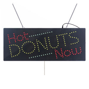 Ciambelle calde luminose da 11*27 pollici ora insegna negozio di alimentari, Display a Led per interni a Led segnaletica animata per panetteria - Product Image 3