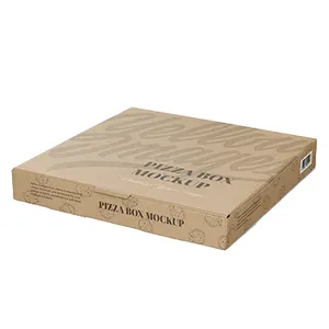 Nuovo stile Custom Design Packaging alimentare da asporto biodegradabile per uso alimentare scatole per Pizza in carta Kraft con Logo