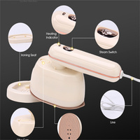 Fer à repasser vapeur portable, petit fer électrique à main avec semelles en aluminium, gadget pratique pour la maison et le dortoir