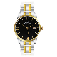 Montres mécaniques automatiques, date, alarme, analogique, acier inoxydable, mouvement NH35 personnalisé pour hommes, résistance à l'eau 5BAR