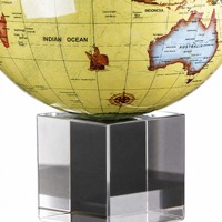 Globe terrestre antique de 15 cm, géographie, alimentation solaire, rotation silencieuse à 360°, base en plastique, carte HD, décoration de bureau à domicile, cadeau STEM