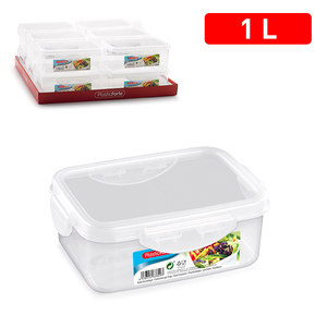 Contenitore per Alimenti Rettangolare PlasticForte 1 L, Durevole e Riutilizzabile per Conservazione Domestica - Product Image 1