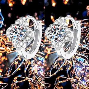 925 Sterling <b>Silver</b> Moissanite VVS1 <b>Huggie</b> Earrings 18K White Gold Plated Hypoallergenic Lab Created Diamond Hoop Trendy Gift - Product Image 1