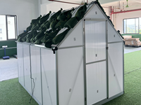 Serre installation rapide Polycarbonate mur toit évent solide cadre en aluminium traité sous pression extérieur arrière-cour plante domestique