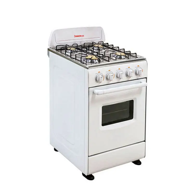 Dispositivo de cocina profesional para el hogar, horno de cocina de gas de 4 quemadores de pie, color blanco, personalizado