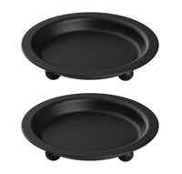 Ensemble de 2 porte-bougies en métal, plateaux ronds pour bougies cylindriques et bougies sphériques
