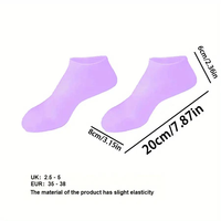1 paire de chaussettes en silicone pour le soin des pieds pour femmes, chaussettes hydratantes et anti-fissures pour les talons, adaptées aux talons secs et gercés