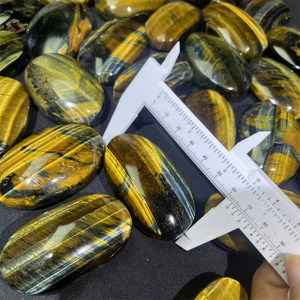 Bán buôn chữa bệnh thạch anh đánh bóng đá quý Palm đá màu xanh Tiger Eye cho trang trí - Product Image 4