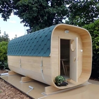 Bois massif de pruche canadienne/sequoia utilisé pour la fabrication de saunas extérieurs de différentes tailles avec chauffage en option
