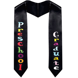 Estola de graduación de jardín de infantes al por mayor para niñas temporada primavera patrón de letras accesorios preescolares - Product Image 2