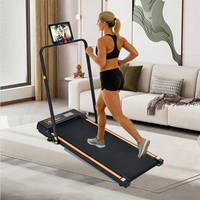 Equipo de Fitness Eléctrico para el Hogar, Plegable, Silencioso, Sin Instalación, Caminadora 2 en 1, Motor de 1.5 HP