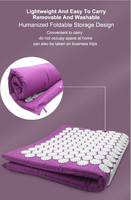 Ensemble de tapis et oreiller d'acupression écologiques avec sac, tapis de santé à picots en plastique pour la relaxation musculaire