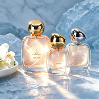 Flacon d'échantillon de parfum 30ml 50ml 100ml, flacon pulvérisateur en verre transparent avec bouchon à sertir facile et capuchon rond