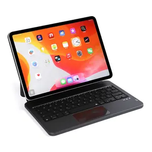 Casing Magic Keyboard Tablet IPad 11 inci, penutup kulit PU untuk IPad Keyboard Tablet Keyboard untuk IPad 11 inci untuk 12.9 inci