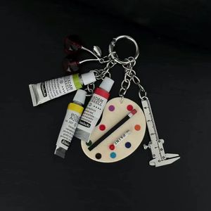 Llavero Original Hecho a Mano con Paleta <span class=keywords><strong>de</strong></span> Pintura <span class=keywords><strong>de</strong></span> Artista, Mini Tubo <span class=keywords><strong>de</strong></span> Pintura, Regla, Dijes <span class=keywords><strong>de</strong></span> Cereza, Colgante Creativo para Bolsos y Teléfonos - Product Image 2