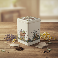 Boîte de rangement carrée JH Lovely Luster pour café, thé, bonbons et sucre