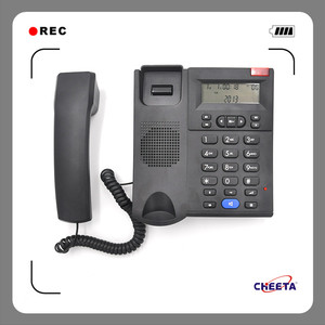 Téléphone <span class=keywords><strong>fixe</strong></span> filaire avec fonction mains libres, couleur noire, pour bureau et hôtel, avec identification de l'appelant, téléphone filaire LAN PSTN - Product Image 2