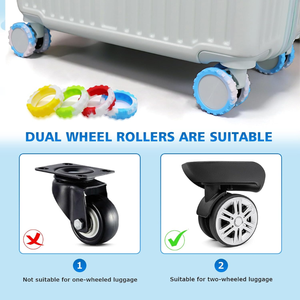 Silikon JANT KAPAĞI Fit en çıkrık bavul ve köpek kedi kafesi dayanıklı anti-gürültü Pet silikon bagaj tekerlek koruma kapağı - Product Image 3