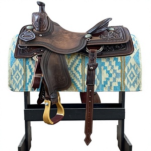 Selle d'équitation anglaise en cuir véritable marron robuste et durable BS International, respirante et confortable, avec arbre en bois SUS304 - Product Image 5
