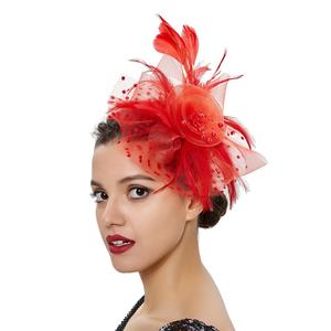 2401 Erxi Tiara Accessoires de cheveux de mariée, chapeau haut de forme en maille, épingle à cheveux Jockey Club, bandeau - Product Image 3