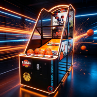 Machine de jeu de basket-ball pliable à monnayeur pour salle de sport intérieure