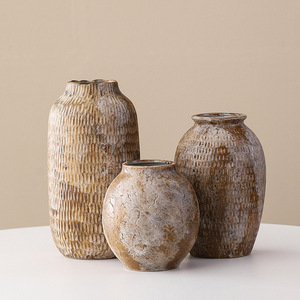 Handmade Bình gốm lò chuyển đổi đơn giản hoa sắp xếp đồ dùng thủy canh sáng tạo trang trí nội thất cho nghệ thuật hiện đại Deco - Product Image 2