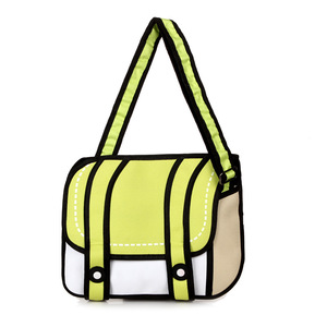 Vendita calda 3D stile 2D disegno Cartoon borsa a tracolla borsa a tracolla con fiocco borse - Product Image 2