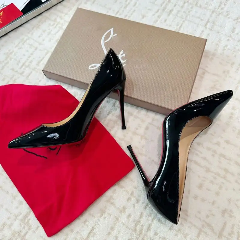 Genuine Leather Heels Women 2023 Luxury Shoes Designer Shoes Women Famous Brands Red Bottom Heels