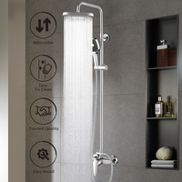 Pommeau de douche carré en plastique durable pour salle de bain 3 modes Pommes de douche modernes avec jet réglable pour des douches relaxantes