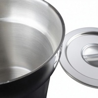 Marmite en acier inoxydable 201 avec couvercle, seau à glace, pour usage hôtelier