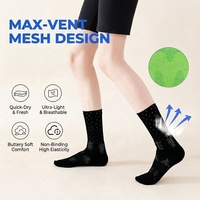 Chaussettes de course unisexes respirantes à haute visibilité fluorescentes pour la marche et le cyclisme nocturnes, mi-mollet, réfléchissantes