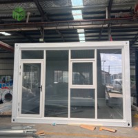 Cabine mobile préfabriquée modulaire de 20 pieds |   Conteneurs en verre multi-usages pour bars, bureaux à domicile, cafés, maisons